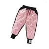 Trousers Winter Girls Boys Down Pants 2024 Autumn Children Clothing Fashion Baby Boy Girl Warm KidsToddler Ski Padded