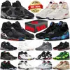 Z Box Jumpman 8 8s Buty dla koszykówki męskie męskie play -offy Aqua Chrome Cool Grey Countdown Pack Men Treners Outdoor Sports Sneakers