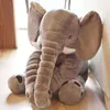 Dieren Personaliseer Naam Kinderen Knuffel Zacht Grijs Olifant Kussen Baby Slaap Knuffels 5 kleuren 60cm 80cm 230617 240307