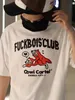 Hommes et femmes classique imprimé chien volant pour t-shirt surdimensionné Streetwear Harajuku Anime vêtements été manches courtes en vrac 240223