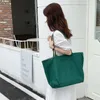 Evening Bags Double-sided Plaid Shopping Bag Reusable 6 Colors Large Canvas Shoulder Lady Student Book Handbags Grocery Tote