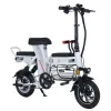 新しい折りたたみ可能な電気スクーター電動自転車12インチ親子350W 48Vミニエレクトリックバイク付き4つのサスペンションシステム