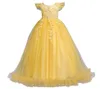 Fantaisie Princesse Robes De Soirée Pour Les Filles Longue Sans Manches Fleur Soirée Enfant Bal De Mariage Enfants Dress1 Girl039s2983105