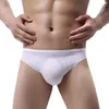 Underpants Bielizna Mężczyźni Mesh Niski talia miękkie oddychające grosze Krótkie seksowne briefy stałe kolory stringi bikini