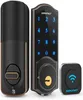 WiFi Door Lock SMONET Remote Control Smart Deadbolt Digital Electronic Keyless Entry Locks Bluetooth Touchscreen Work with Alexa2811160