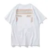 Off Shirt T-shirts masculins White Irrégulaire Arrow Summer Finger Loose Casual Short Sleeve Offs Shirt for Men and Women Imprimé Lettre sur le Backa 1771