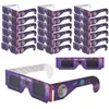 Occhiali da 100 pezzi per eclissi di sole Occhiali per osservazione solare con visione diretta Occhiali per eclissi di sole 240307 all'ingrosso