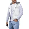 Gilets pour hommes coupe décontractée super douce avec cordon de serrage, manteau décontracté à capuche pour un usage quotidien