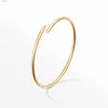 High Edition Small Model Slim Nail Bracelets Bangles for Women MenAAA Cubic Zirconia 316L Titanium Steel Jewelry Designer Jewelry Luxury Design