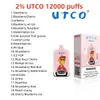 Orijinal Utco Tornado Puffs 9K 12K 7000 Tek Kullanımlık E Sigara 9000 Puf Puf Önce Kartuş Kart Rgb Işık Vape Kalem Kiti Vs Randm 7K Randmvapes 12000