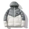 Herenjas winter kort katoenen jack donsparka's met capuchon niki donsjassen dikke lange capuchon outdoor warme katoenen overjas klassieke stijl luxe winddicht unisex