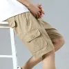 Calça calças de verão calça calças de cores sólidas para homens de ferramentas casuais multipockets esportes ao ar livre calças vintage