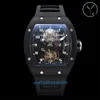 2024 YS Factory Men's Watch RM001 True Tourbillon Mechanical Movement Upgrade Tempered Glass Double Layer bokstavlig gummiband