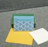 portafoglio carta designer Carta borsa di lusso Mini Portafoglio titolare della carta portafoglio uomo designer donna Portafogli Tasca chiave Slot interno con scatola Pacchetto carta bancaria verde