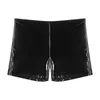 Shorts masculinos cor sólida pvc couro lado zíper casual calças curtas verão moda tendência clube estilo punk para homem