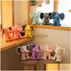 Kids Elephant Stuffed Doll Cute Comfort Baby Plush Animals Toy Slee Pillow Bolster Pp Cotton Doctor Bow Design Birthday Christmas Gifts For 240307