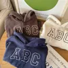 Kledingsets Nieuwe Winter Kinderkleding Baby Meisjes Kleding Set Nieuwe Pluche Casual Letter ABC Trui Set Trainingspak Pakken Voor KidsL2401L2402