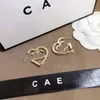 Designer Gold Plated Heart Stud Earrings Luxury Birthday Love Gift Jewelry Boutique Charm Stainless Steel Earrings With Box Hot Style Earrings