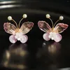 Hair Clips Butterfly Hairpin Chinese Hanfu Accessories Pearl U-shaped Clip Fork Classic Floral Girls Headpeice Fairy Jewelry