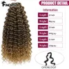 Fili ondulati Treccia all'uncinetto Capelli14 18 22 pollici Ombre sintetiche Riccioli ondulati Riccioli afro Capelli per le donne Bassa Tempreture Onda profonda 240226