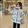 Fur 2023 New Loosefitting Fake Fur Coats for Women with Square Collar Warm Winter Fashion Faux Leather Spliced Jackets Female T140