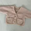ジャケット秋の冬の幼児男の子の女の子極フリースカーディガンアウターウェアコート暖かいジャケット