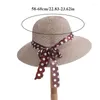 Breda randen hattar 58-60 cm Summer Sun Hat Straw Beach Women Outdoor Protection Ladies Travel Foldble Cap