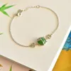 Zertifiziert für Hetian Jade 1 Real und Items Armband Schmuck Luxus 925 Sterling Silber Original Armband On 240226