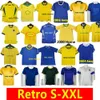 Brasil Vintage Jersey Romario Rivaldo Brazils Carlos Ronaldinho Camisa de Futebol 1998 2002 Ronaldo Kaka 2006 2000 1994 1970 1957 1950 Pele Retro Soccer Jerseys