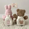 Koreanska barn ryggsäck runt kawaii barnväskor för tjej dagis pojke skolväska tecknad björn bunny småbarn väska 240305