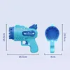 Sand Play Water Fun 12 Holes Bubble Gun Toy Childrens Electric Soap Bubbles Machine With LED Light Outdoor Game Toys Wedding Party Birthday Presents