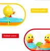 1 pcs Cute Cartoon Duck Bath Toys Classic Water Toy Back Rowing Boat Baby Bathing Swim Duck Chain Clockwork Toy for Children