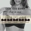 Bras Women Pełne wsparcie Bezpchaj Bra Push Up Plus Size Plus Surise Bezpcherek Niepoślizg Bandeau Invisible Lifting Fronted