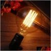 Led-lampen Brelong E27 Dimmen St64 40W Retro Edison Wolfram Licht BB Transparent Glas Glühlampen Eichhörnchen Käfig Design ac220V Ac110 Dhl4X