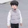 Manteau en duvet gilet garçon fille hiver velours côtelé extérieur épaissi chaleur mode version coréenne veste sans manches 2-10 ans vêtements pour enfants