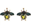 Stud Fashion Crystal Flying Honey Bee Boucles d'oreilles Brillant Charme Animal Boucle d'oreille en métal Tendance Femmes Parti Élégant Insecte Bijoux BijouxSt5780180