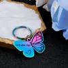 Dog Tag Custom Collar Tags Blue Butterfly Pendant For Dogs Medal With Engraving Name Personalized Number Kitten Puppy Accessories