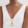 Collier en maille "cœur ouvert" classique 18 carats, nouveau créateur 2024