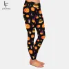 Leggings LETSFIND Mode 3D Halloween Kürbis Digitaldruck Leggings Frauen Hohe Taille Hosen Fitness Stretch Leggings