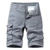 Męskie spodenki 2024 Summer Mężczyzn Multi Pocket Military Cargo Mężczyzna bawełniana khaki mens taktyczne krótkie spodnie