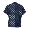 Damesblouses Rekbaar Top met V-hals Stijlvolle tuniek Ademend Zomertops Met Ruitpatroon Losvallend Casual Voor A