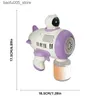 Jeux de nouveauté Jouets de bain pour bébé Sèche-bulles entièrement automatique Pistolet de poche pour enfants Gatling 2023 nouveaux garçons et filles jouet électrique populaire en ligne Q240307