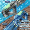 Speelgoedpistool Pistool Speelgoed Elektrisch waterpistool met licht Kinderen Zomer Buitenzwembad Waterspeelgoedpistool Automatisch continu-opnamenpistool 240307