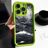 Pochettes de téléphone portable Cas de téléphone d'eau de vague de mer noire pour Pro Max Max Candy Soft Cases CoverH240307