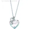 Designer Tiffanyco Collier T Accueil Clé Collier 925 Sterling Argent En Forme De Coeur Serrure Tête Amour En Forme De Coeur Serrure Pendentif Clavicule Chaîne Femelle