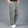 Pants spring summer Men cargo pants zipper pockets cotton large size 6XL 7XL 8XL casual out door pants straight pants loose mferlier