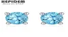 Hepidem 100 Really Topaz Peridot Stud Earring Women 925 스털링 실버 한국 천연 블루 보석 선물 선물 고급 보석 HJA025 25632610