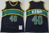 Männer Retro Basketball 40 Shawn Kemp Jersey 20 Gary Payton 35 Kevin Durant Throwback Team Farbe Grün Weiß Gelb Outdoor trägt Shirt für Sportfans genäht Vintage