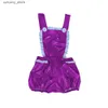 حللا البالغ طفل سيسي عبد الرومبيز الكشكش لامعة PVC عاريات Sunsuit الخادمة الفرنسية بشكل عام playsuit الصيف الحجم كبير bodysuit l240307