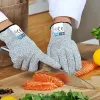 Gants résistants aux coupures de qualité Couteau Anti-coupure Gants de protection des mains Qualité alimentaire Niveau 5 Protection contre les coupures Gant de doigt Gant de cuisine de sécurité